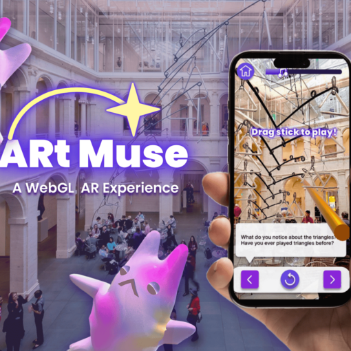 ARtMuse logo with user simulation